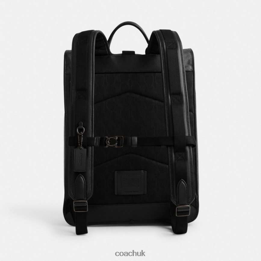 Coach Men BECK ROLL TOP BACKPACK IN SIGNATURE CANVAS CHARCOAL D0DL44685