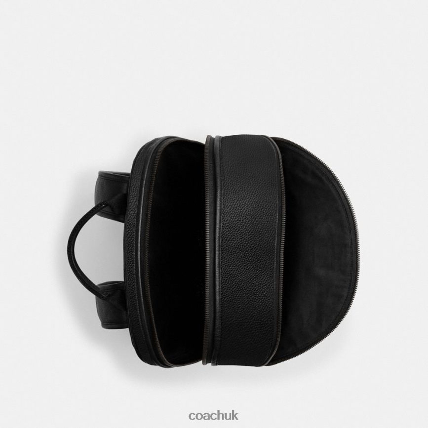 Coach Men CHARTER BACKPACK IN SIGNATURE LEATHER Black D0DL44677