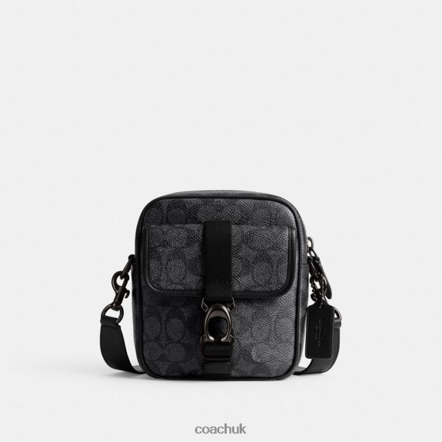 Coach Men BECK CROSSBODY IN SIGNATURE CANVAS CHARCOAL D0DL44672