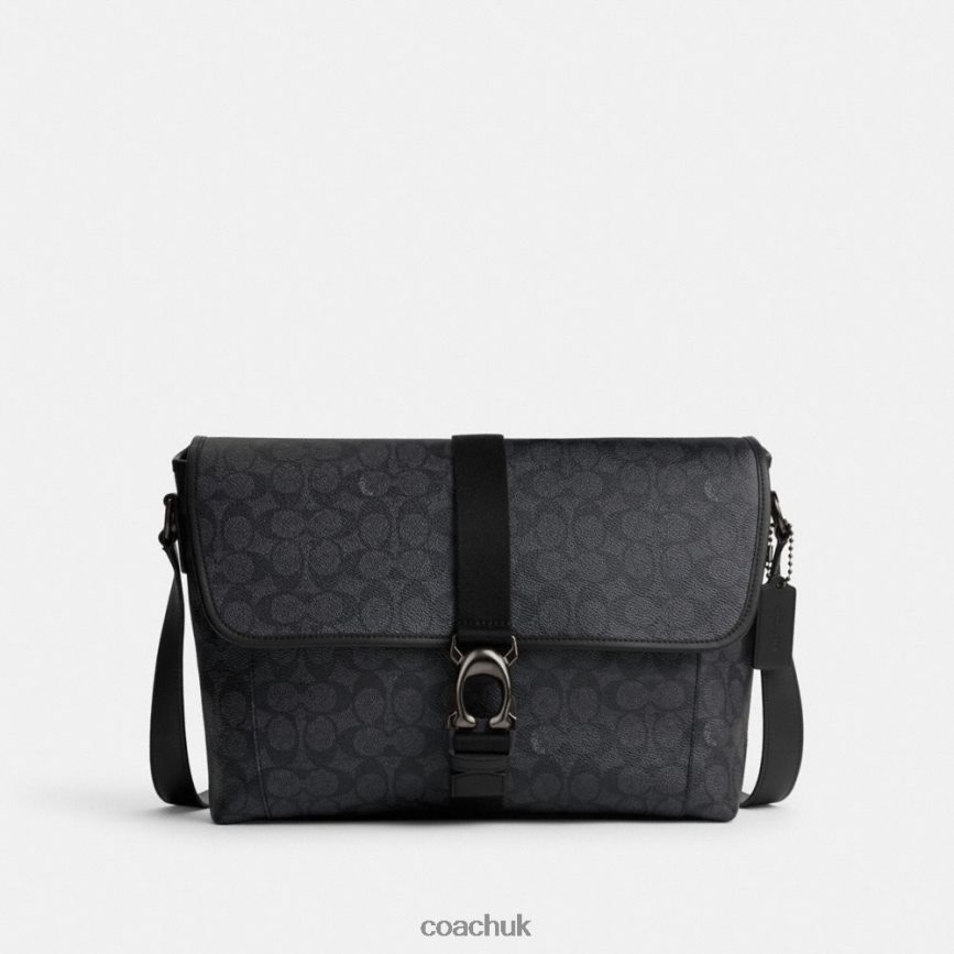 Coach Men BECK MESSENGER IN SIGNATURE CANVAS CHARCOAL D0DL44654