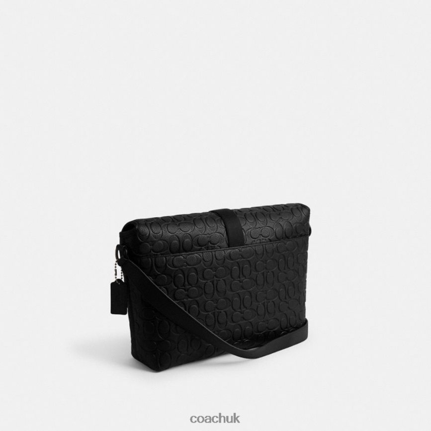 Coach Men BECK MESSENGER IN SIGNATURE LEATHER Black D0DL44651