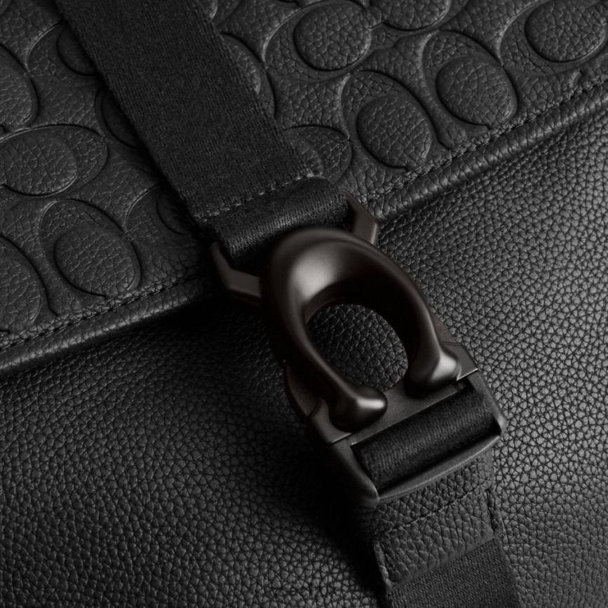 Coach Men BECK MESSENGER IN SIGNATURE LEATHER Black D0DL44651