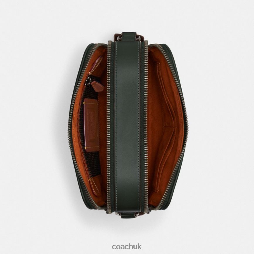 Coach Men CHARTER CROSSBODY 24 IN MICRO SIGNATURE JACQUARD Amazon Green D0DL44662