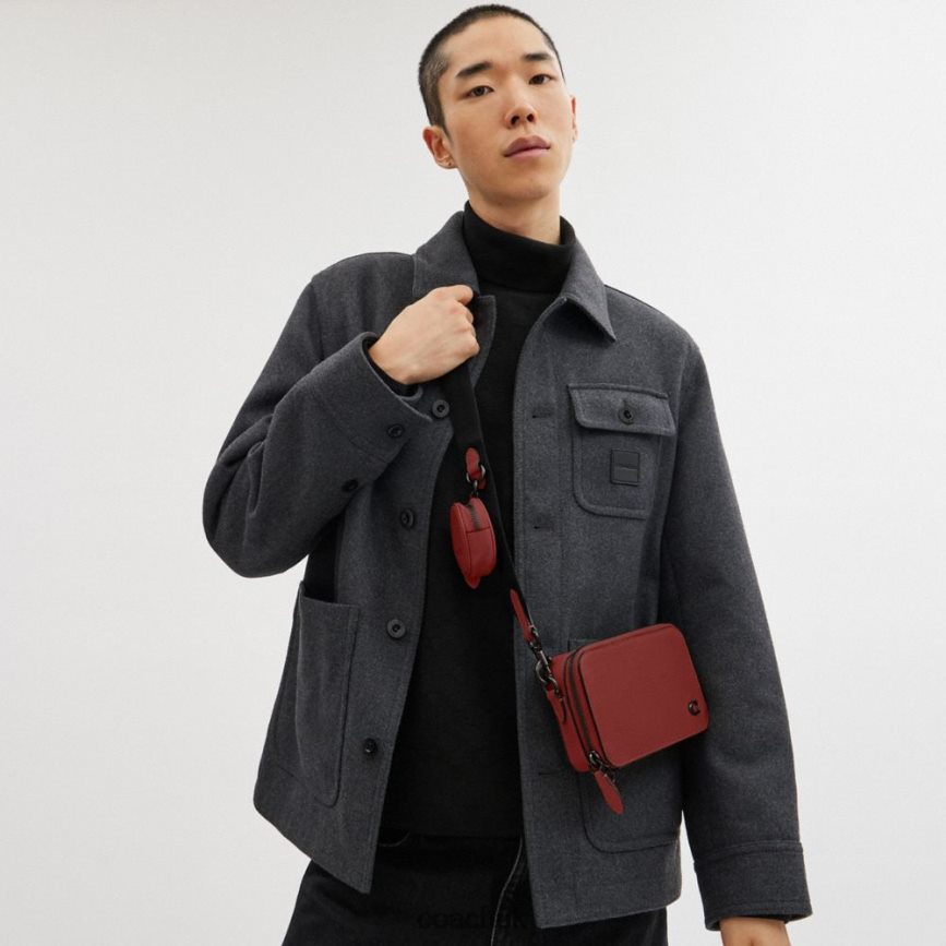 Coach Men CHARTER SLIM CROSSBODY Ruby Red D0DL44649