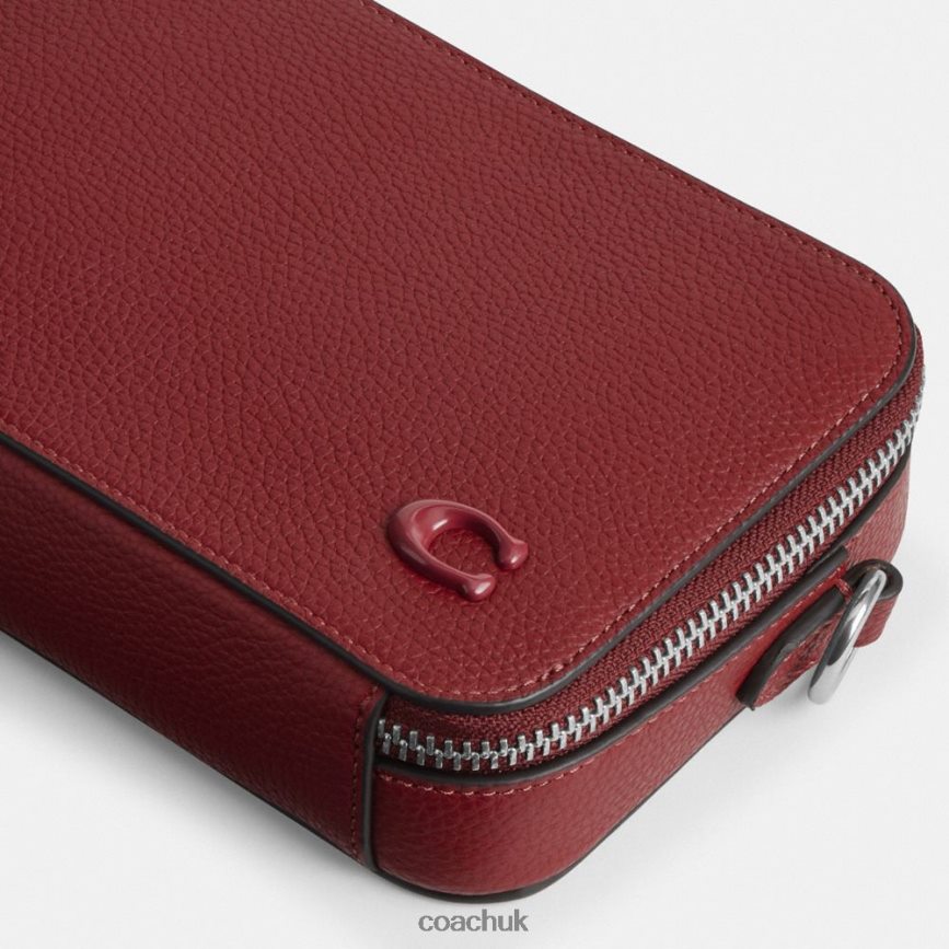 Coach Men CHARTER SLIM CROSSBODY Ruby Red D0DL44649