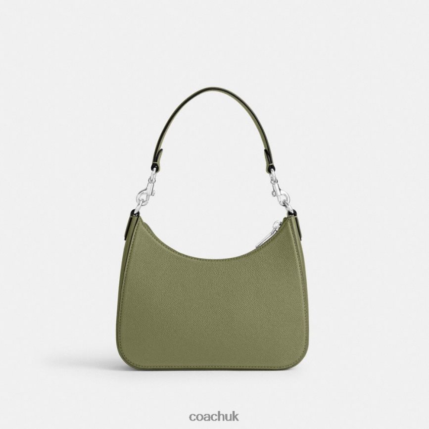 Coach Men HOBO CROSSBODY WITH SIGNATURE CANVAS MOSS D0DL44646