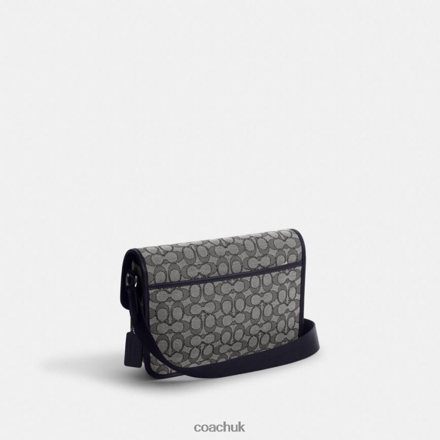 Coach Men LEAGUE MESSENGER BAG IN SIGNATURE JACQUARD Midnight Navy D0DL44664