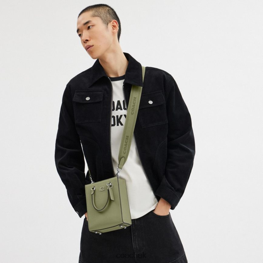 Coach Men TOTE 16 WITH SIGNATURE CANVAS MOSS D0DL44648