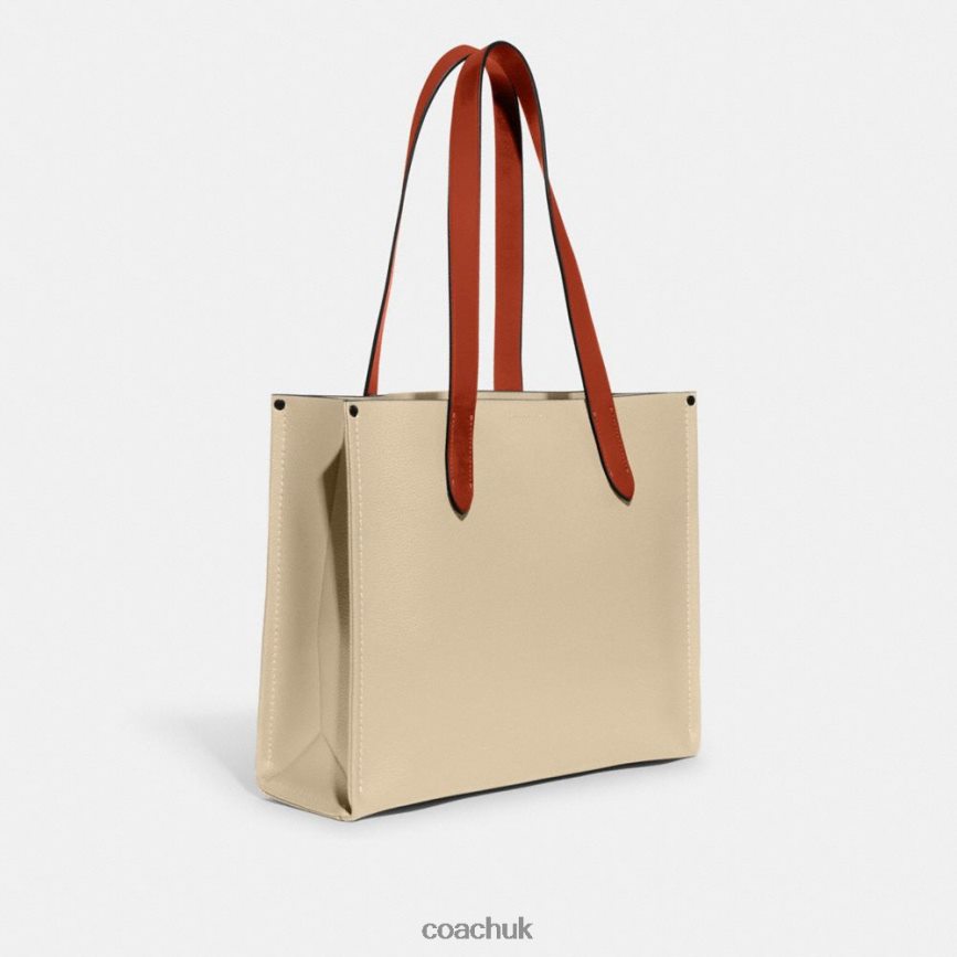 Coach Men RELAY TOTE 34 Ivory D0DL44628