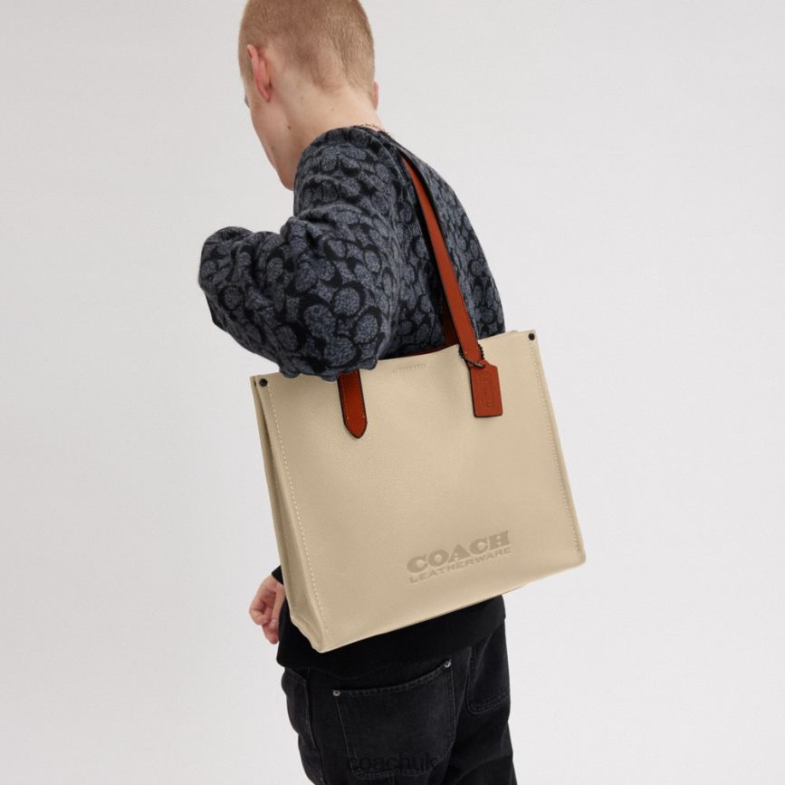 Coach Men RELAY TOTE 34 Ivory D0DL44628