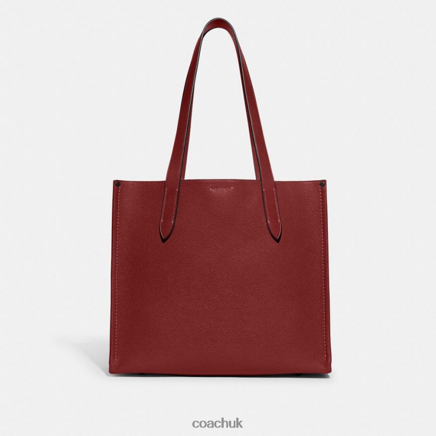Coach Men RELAY TOTE 34 Ruby Red D0DL44627