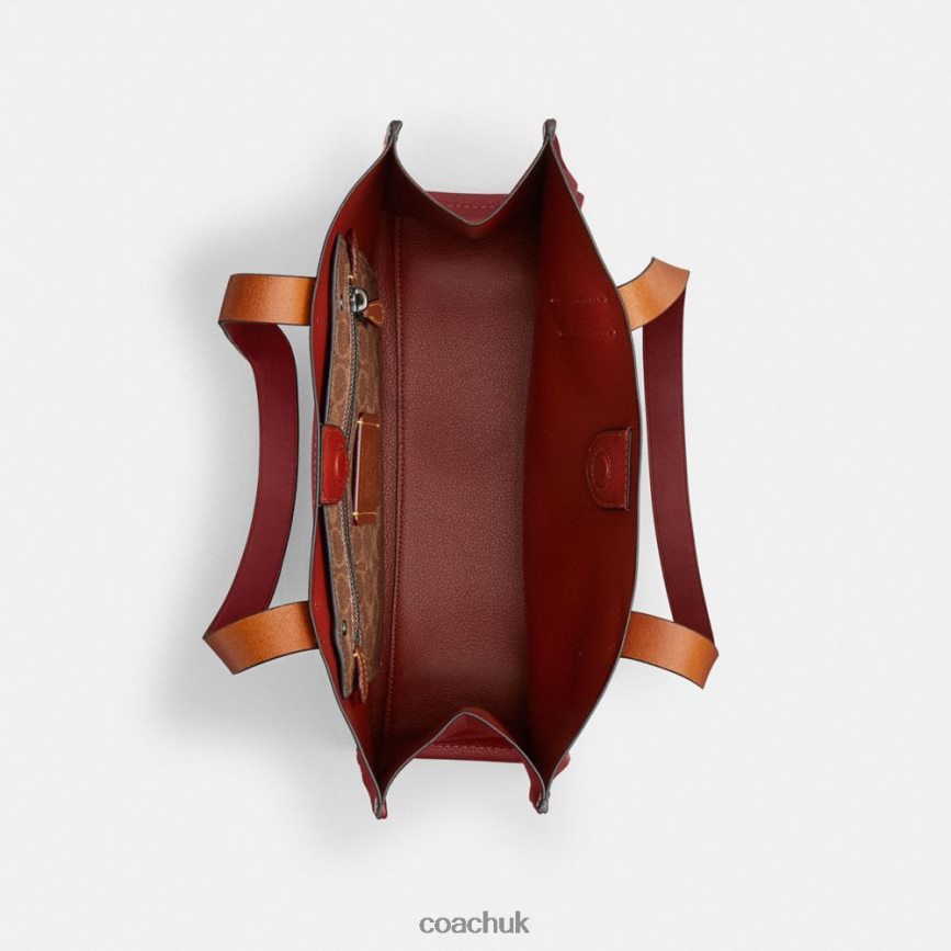 Coach Men RELAY TOTE 34 Ruby Red D0DL44627