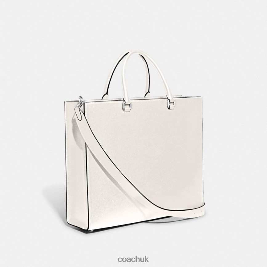 Coach Men TOTE 40 WITH SIGNATURE CANVAS INTERIOR Chalk D0DL44641