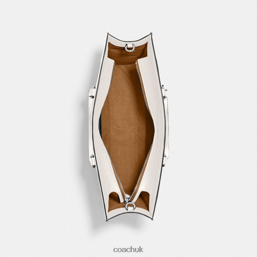 Coach Men TOTE 40 WITH SIGNATURE CANVAS INTERIOR Chalk D0DL44641