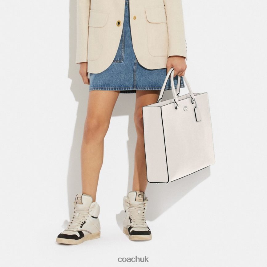 Coach Men TOTE 40 WITH SIGNATURE CANVAS INTERIOR Chalk D0DL44641