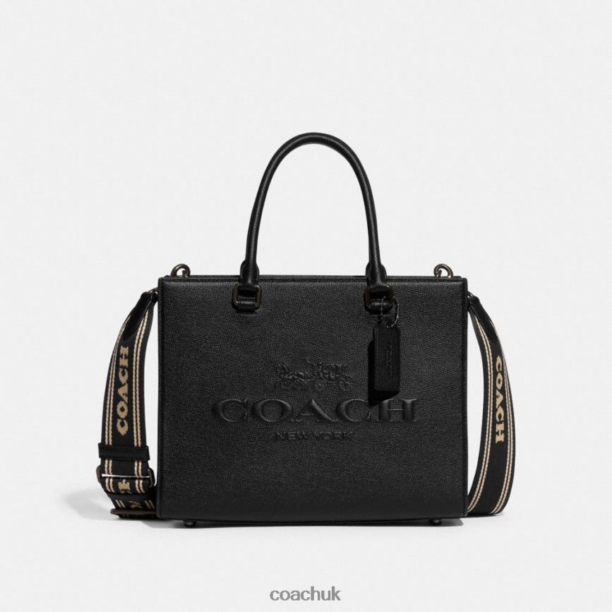 Coach Men TOTE WITH SIGNATURE CANVAS Black D0DL44637