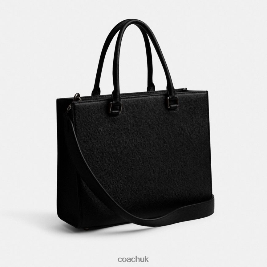 Coach Men TOTE WITH SIGNATURE CANVAS Black D0DL44637