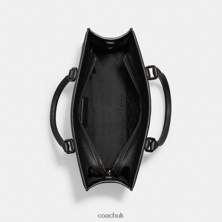 Coach Men TOTE WITH SIGNATURE CANVAS Black D0DL44637