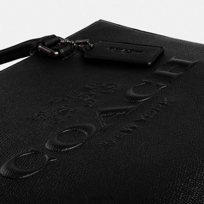 Coach Men TOTE WITH SIGNATURE CANVAS Black D0DL44637