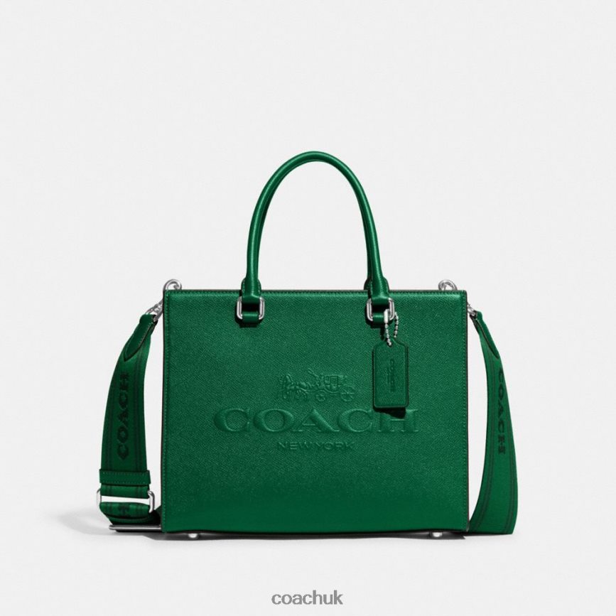 Coach Men TOTE WITH SIGNATURE CANVAS Green D0DL44643