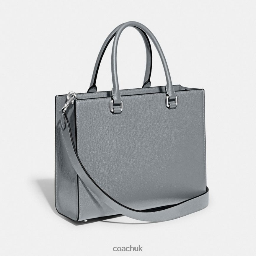 Coach Men TOTE WITH SIGNATURE CANVAS Grey Blue D0DL44634