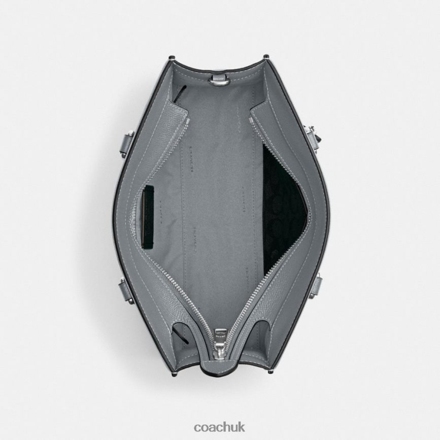 Coach Men TOTE WITH SIGNATURE CANVAS Grey Blue D0DL44634