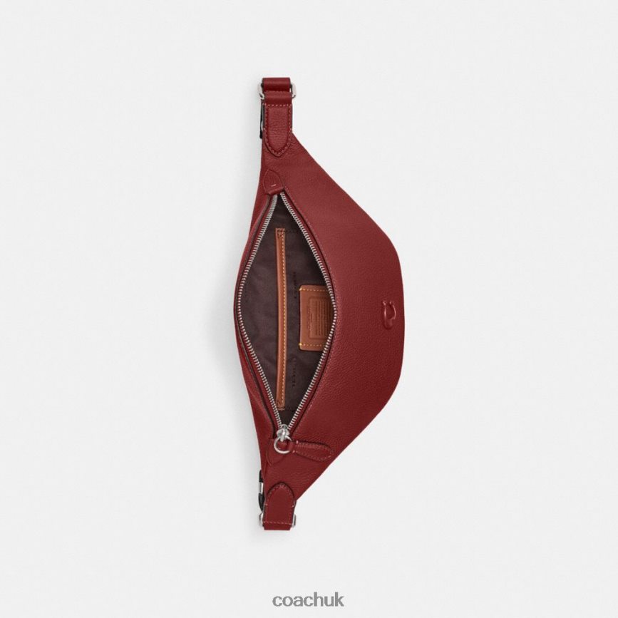 Coach Men CHARTER BELT BAG 7 Ruby Red D0DL44689