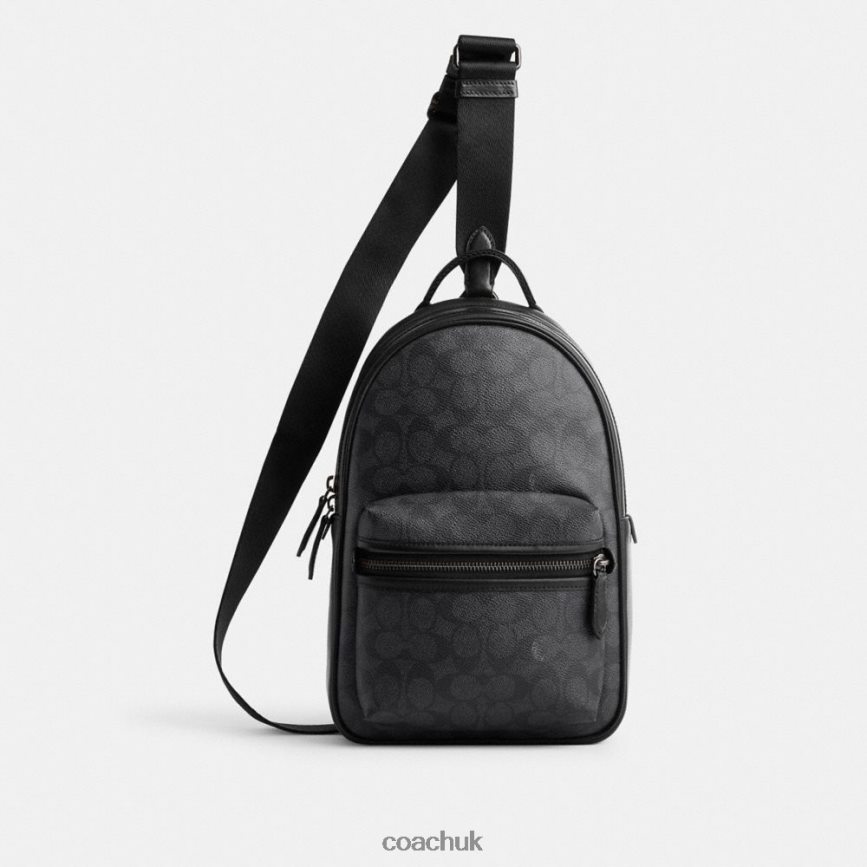 Coach Men CHARTER PACK IN SIGNATURE CANVAS CHARCOAL D0DL44691