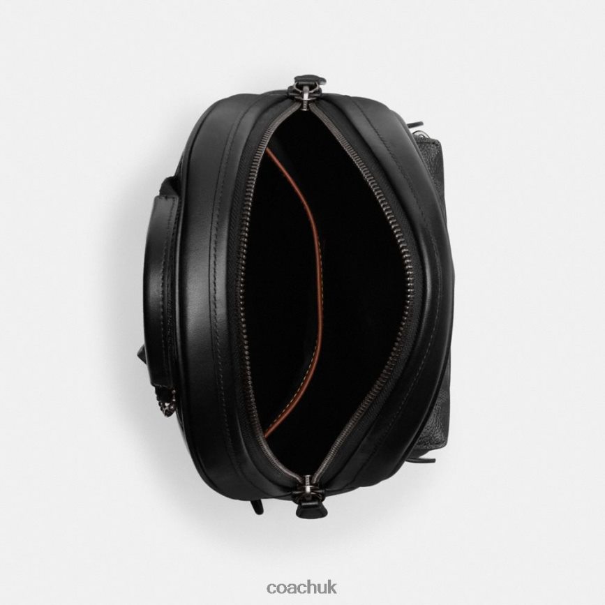 Coach Men CHARTER PACK IN SIGNATURE CANVAS CHARCOAL D0DL44691