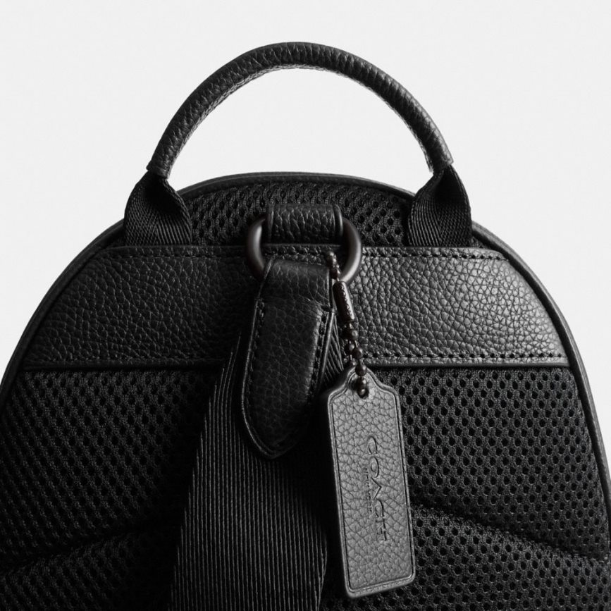 Coach Men CHARTER PACK IN SIGNATURE LEATHER Black D0DL44690