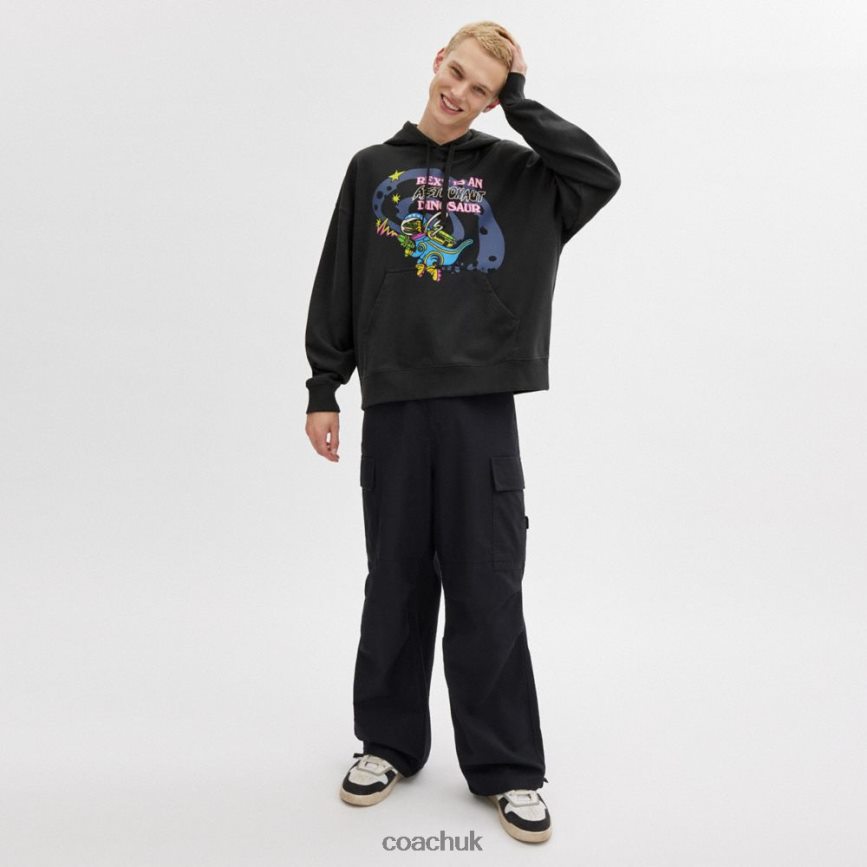 Coach Men COSMIC COACH HOODIE Black Multi. D0DL44769