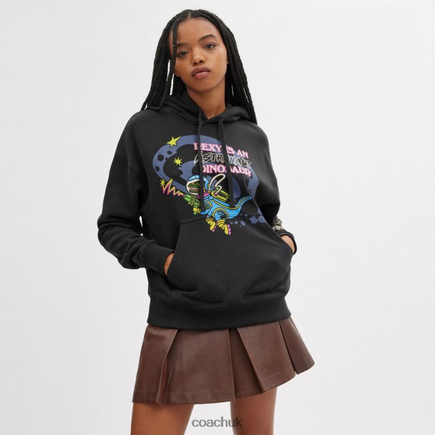 Coach Men COSMIC COACH HOODIE Black Multi. D0DL44769