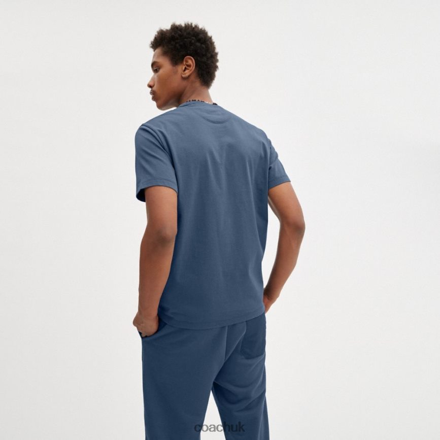 Coach Men ESSENTIAL T-SHIRT Blue. D0DL44782