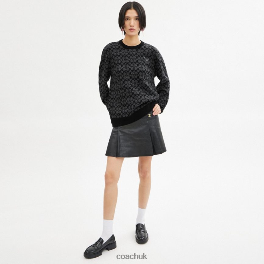 Coach Men REXY SWEATER Black Signature D0DL44768