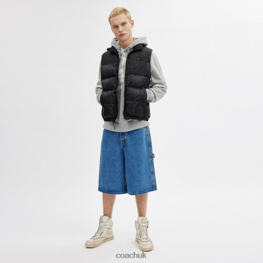 Coach Men SIGNATURE PUFFER VEST Black D0DL44773