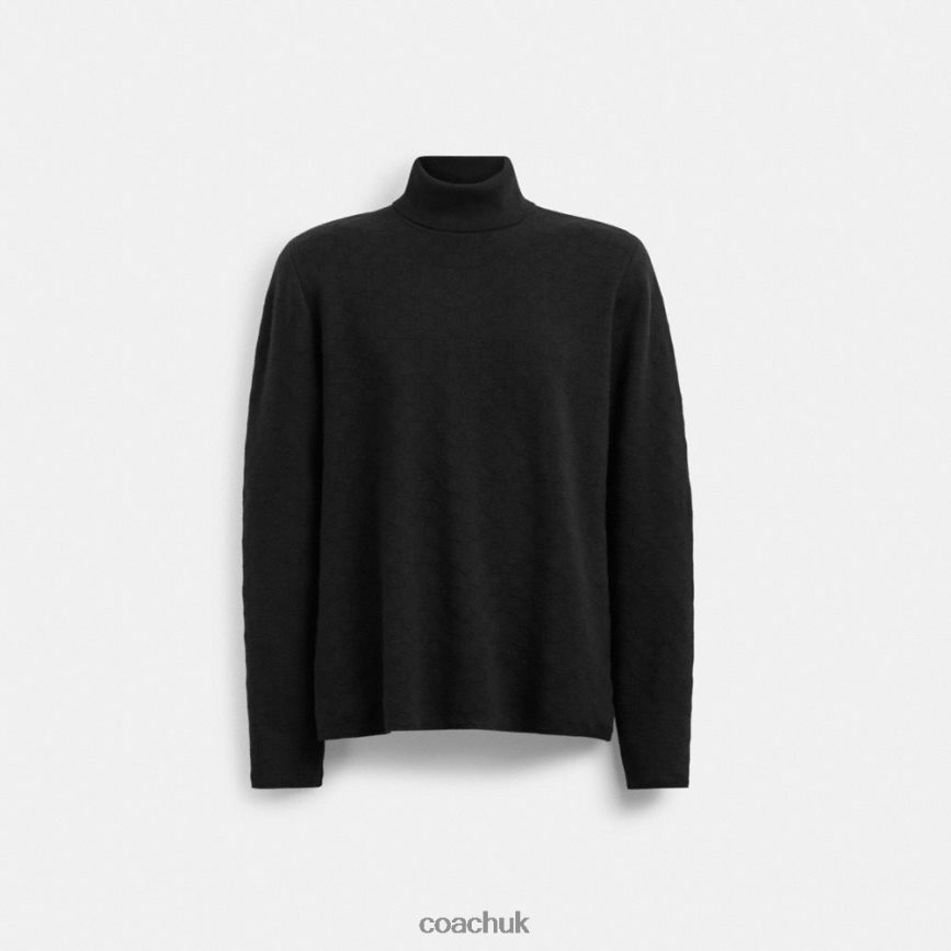 Coach Men SIGNATURE TURTLENECK Black D0DL44779