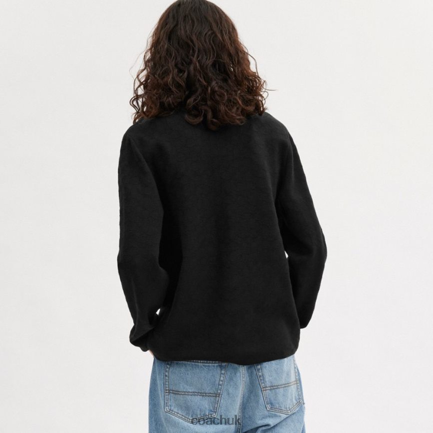 Coach Men SIGNATURE TURTLENECK Black D0DL44779