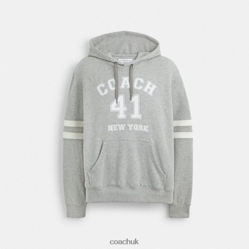 Coach Men VARSITY HOODIE HEATHER GREY D0DL44776