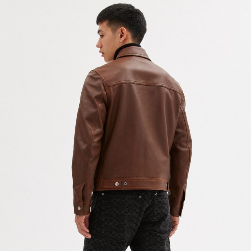 Coach Men BIKER JACKET Brown D0DL44759