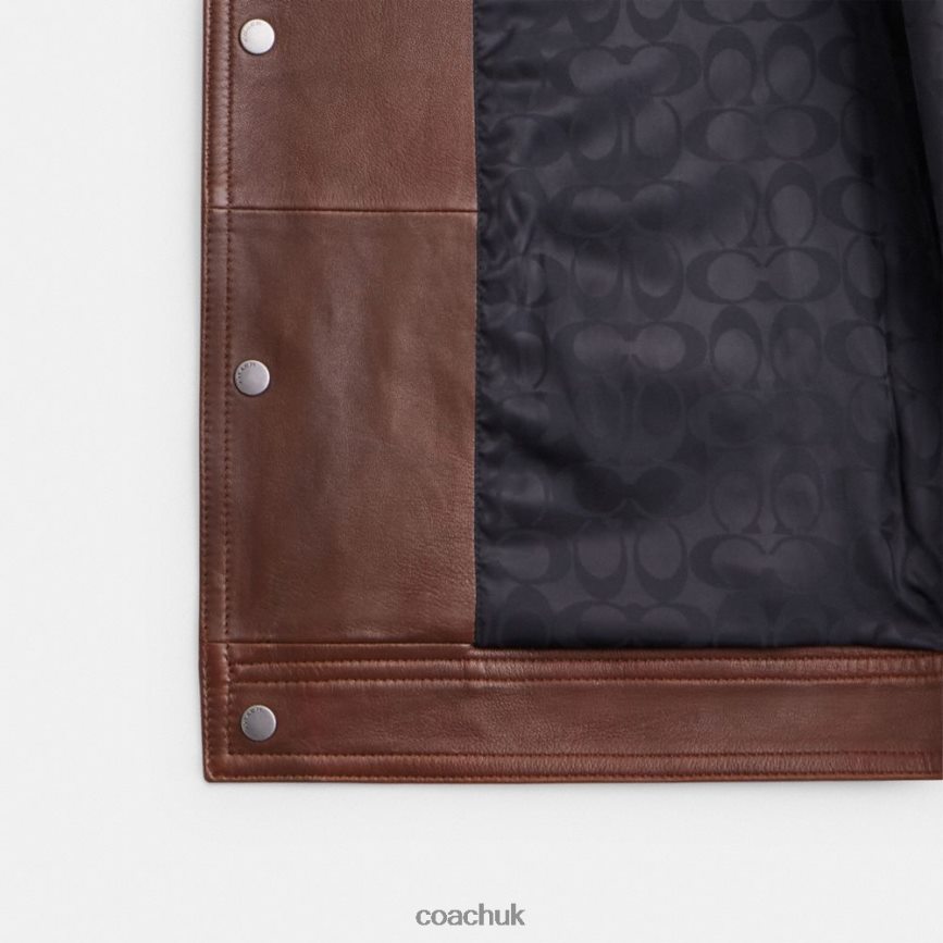 Coach Men BIKER JACKET Brown D0DL44759