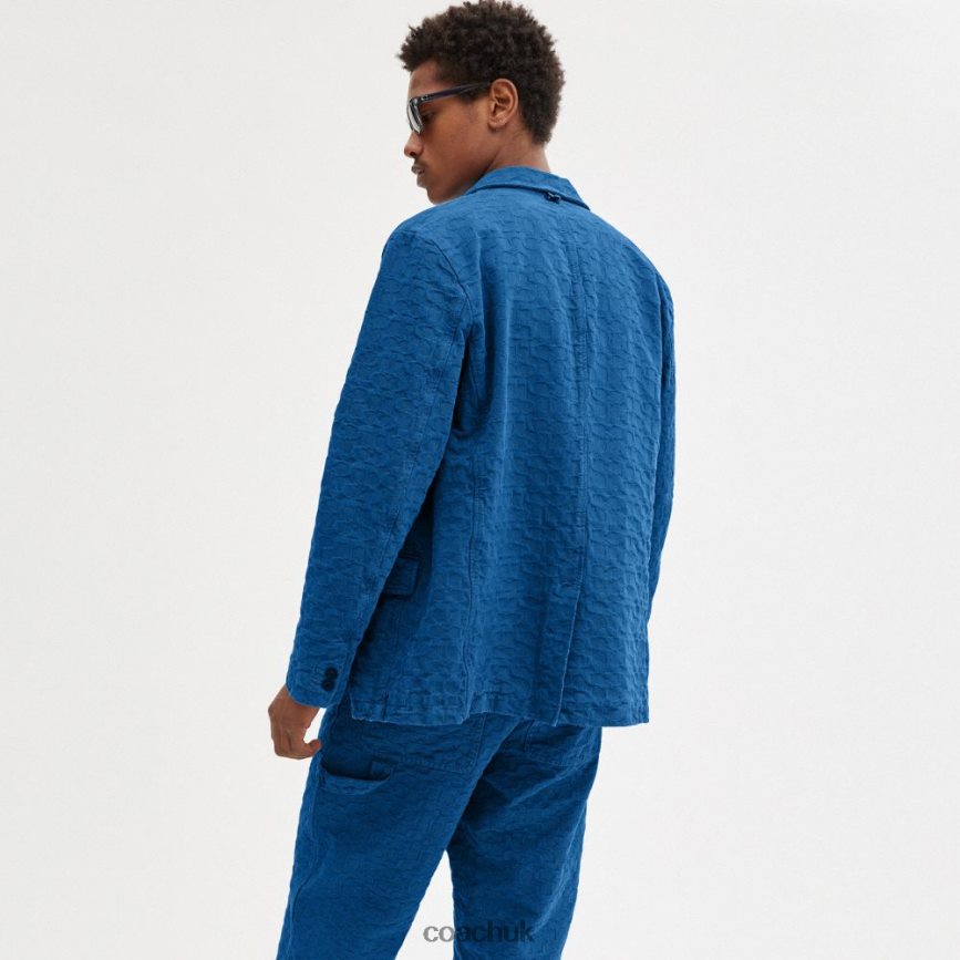 Coach Men DENIM BLAZER Royal Blue D0DL44762