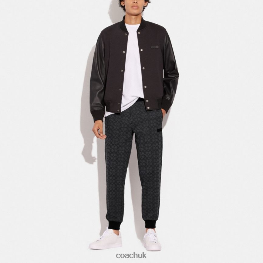 Coach Men ESSENTIAL JOGGERS IN SIGNATURE Charcoal Signature D0DL44793