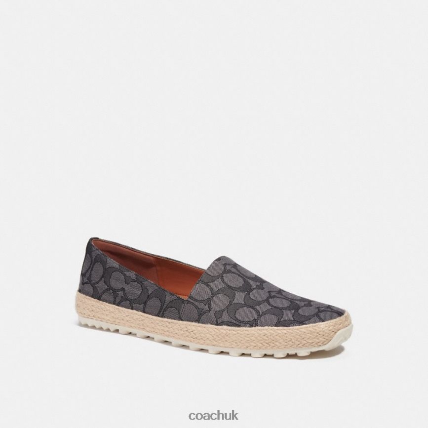 Coach Men ESPADRILLE IN SIGNATURE JACQUARD CHARCOAL/BLACK D0DL44728