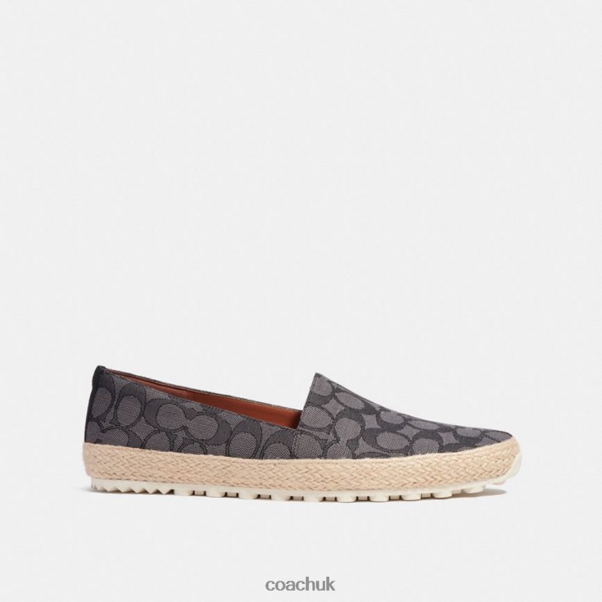 Coach Men ESPADRILLE IN SIGNATURE JACQUARD CHARCOAL/BLACK D0DL44728