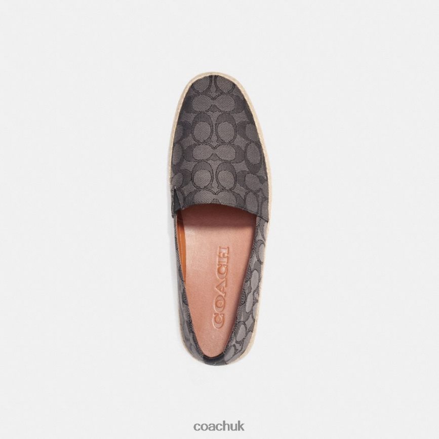 Coach Men ESPADRILLE IN SIGNATURE JACQUARD CHARCOAL/BLACK D0DL44728