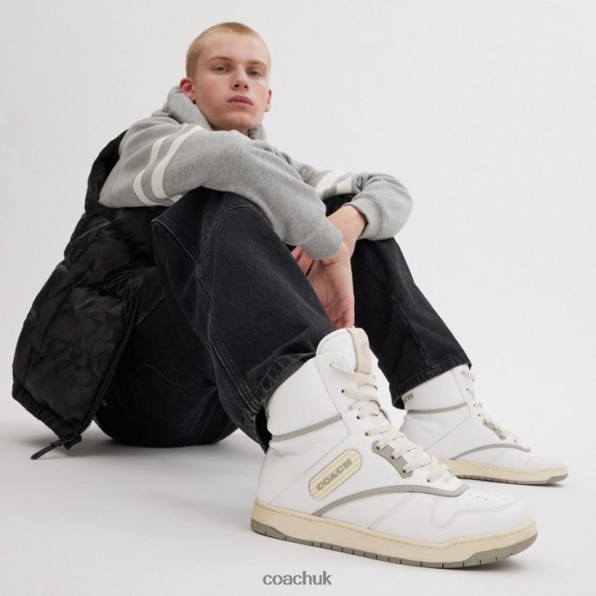 Coach Men C202 HIGH TOP SNEAKER Optic White D0DL44743