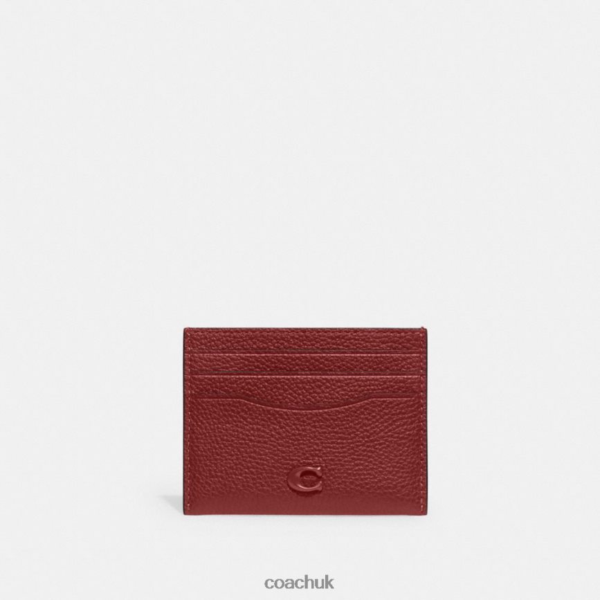Coach Men CARD CASE Ruby Red D0DL44718
