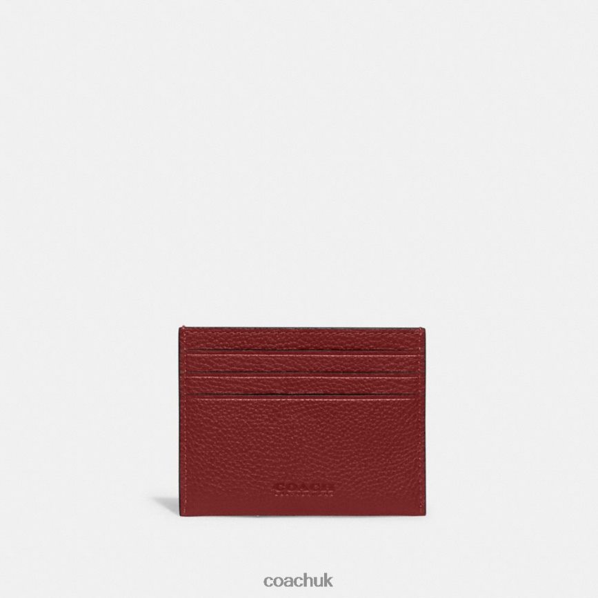 Coach Men CARD CASE Ruby Red D0DL44718