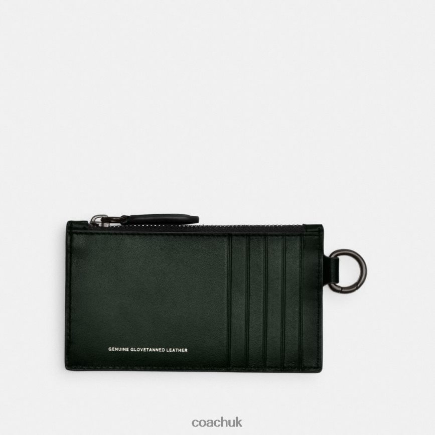 Coach Men ZIP CARD CASE Amazon Green D0DL44724