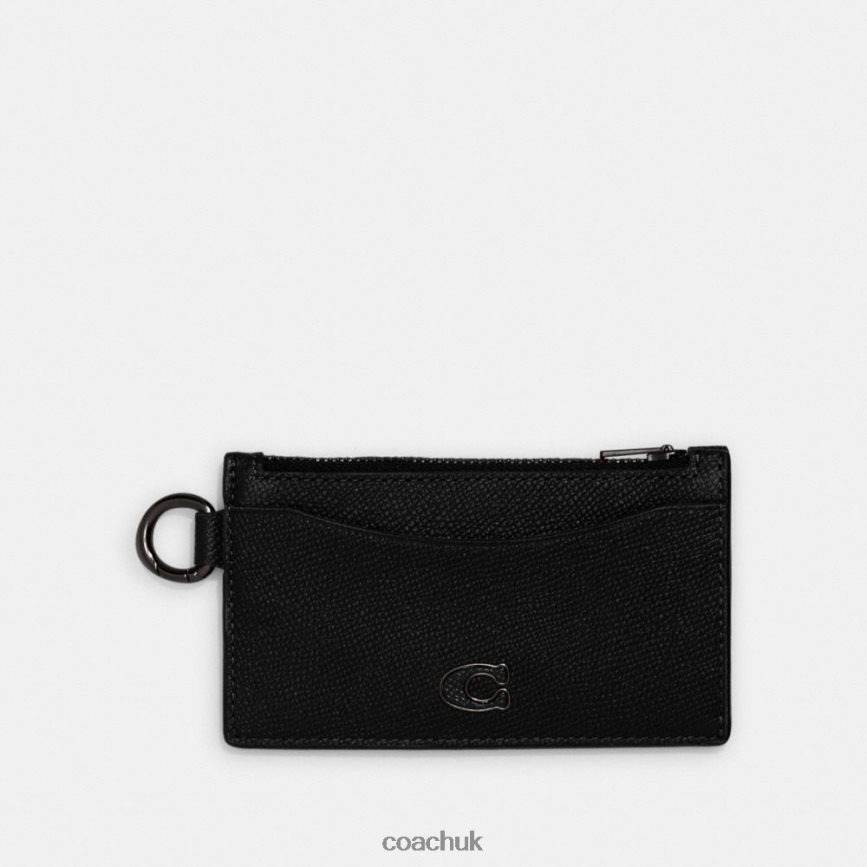 Coach Men ZIP CARD CASE Black D0DL44726